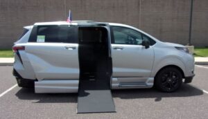Silver Toyota Sienna with Vantage Mobility Side Entry Automatic In Floor conversion