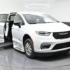 White Chrysler Pacifica with BraunAbility Side Entry Automatic Fold Out conversion