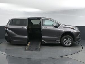 Grey Toyota Sienna with BraunAbility Side Entry Automatic Fold Out conversion