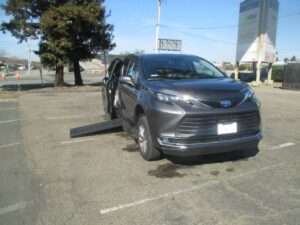 Grey Toyota Sienna with BraunAbility Side Entry Automatic In Floor conversion