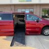 Red Chrysler Pacifica with BraunAbility Side Entry Automatic Fold Out conversion