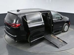 Black Chrysler Pacifica with BraunAbility Side Entry Automatic Fold Out conversion