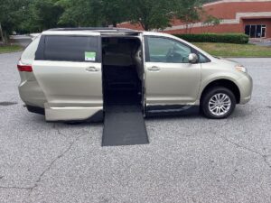 Brown Toyota Sienna with Vantage Mobility Side Entry Automatic In Floor conversion