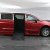 Red Chrysler Pacifica with BraunAbility Side Entry Automatic Fold Out conversion