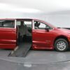 Red Chrysler Pacifica with BraunAbility Side Entry Automatic Fold Out conversion