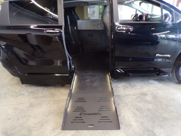 Black Toyota Sienna with BraunAbility Side Entry Automatic Fold Out conversion