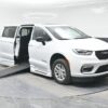 White Chrysler Pacifica with BraunAbility Side Entry Automatic In Floor conversion