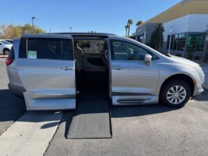 Silver Chrysler Pacifica with Vantage Mobility Side Entry Automatic In Floor conversion