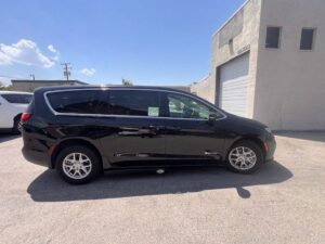 Black Chrysler Pacifica with Driverge Side Entry Automatic Fold Out conversion