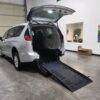 Silver Chrysler Pacifica with BraunAbility Rear Entry Manual Fold Out conversion