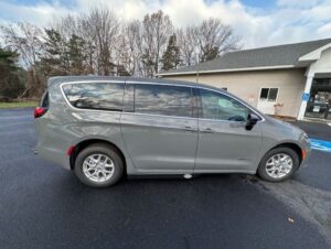 Grey Chrysler Pacifica with Driverge Side Entry Automatic Fold Out conversion