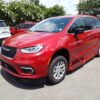 Red Chrysler Pacifica with BraunAbility Side Entry Automatic Fold Out conversion