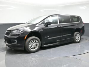 Black Chrysler Pacifica with BraunAbility Side Entry Automatic Fold Out conversion