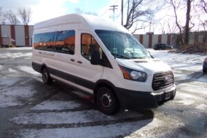 White Ford T250 with Other Side Entry Automatic Fold Out conversion