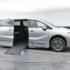 Silver Honda Odyssey with BraunAbility Side Entry Automatic In Floor conversion