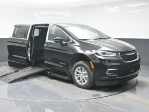 Black Chrysler Pacifica with BraunAbility Side Entry Automatic Fold Out conversion