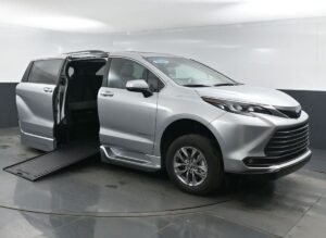 Silver Toyota Sienna with BraunAbility Side Entry Automatic In Floor conversion