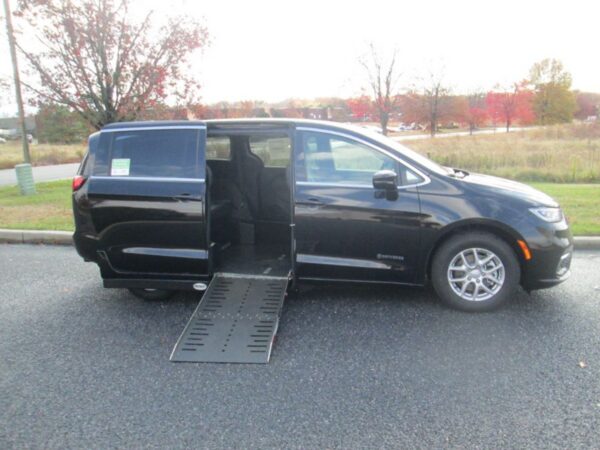 Black Chrysler Pacifica with Driverge Side Entry Automatic Fold Out conversion