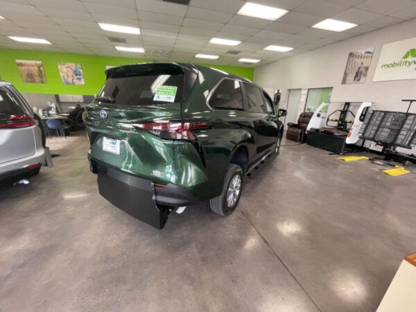 Green Toyota Sienna with Vantage Mobility Rear Entry Manual Fold Out conversion