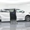 White Toyota Sienna with BraunAbility Side Entry Automatic Fold Out conversion
