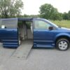 Blue Dodge Grand Caravan with BraunAbility Side Entry Automatic Fold Out conversion