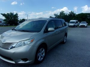 Brown Toyota Sienna with BraunAbility Rear Entry Manual Fold Out conversion