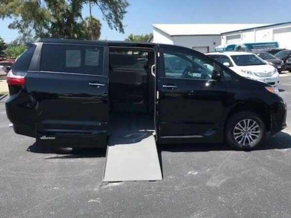 Black Toyota Sienna with Vantage Mobility Side Entry Automatic In Floor conversion