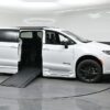 White Chrysler Pacifica with BraunAbility Side Entry Automatic In Floor conversion