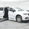 White Chrysler Pacifica with BraunAbility Side Entry Automatic Fold Out conversion