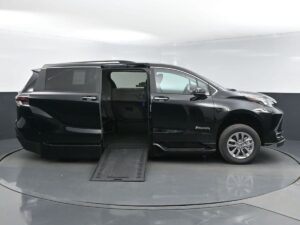 Black Toyota Sienna with BraunAbility Side Entry Automatic In Floor conversion