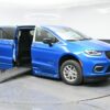 Blue Chrysler Pacifica with BraunAbility Side Entry Automatic Fold Out conversion