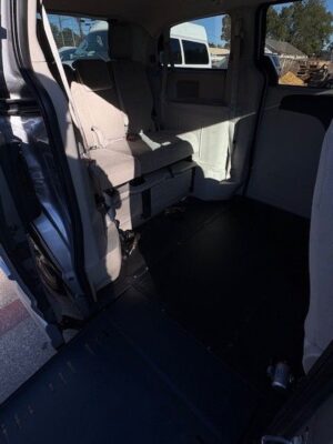 Silver Dodge Grand Caravan with BraunAbility Side Entry Automatic Fold Out conversion