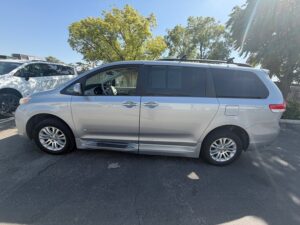 Silver Sky Metallic Toyota Sienna with BraunAbility Side Entry Automatic Fold Out conversion