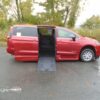 Red Chrysler Pacifica with BraunAbility Side Entry Automatic Fold Out conversion