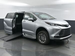 Silver Toyota Sienna with BraunAbility Side Entry Automatic In Floor conversion