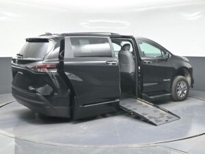 Black Toyota Sienna with BraunAbility Side Entry Automatic Fold Out conversion