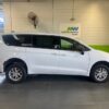 White Chrysler Voyager with FR Conversions Rear Entry Manual Fold Out conversion