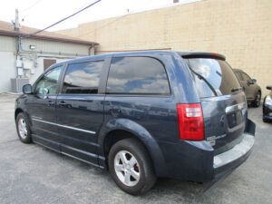 Blue Dodge Grand Caravan with BraunAbility Side Entry Automatic Fold Out conversion