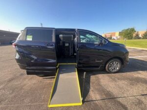 Blue Toyota Sienna with Vantage Mobility Side Entry Manual In Floor conversion