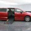 Red Chrysler Pacifica with BraunAbility Side Entry Automatic Fold Out conversion