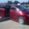 Red Chrysler Voyager with BraunAbility Side Entry Automatic Fold Out conversion
