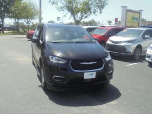 Black Chrysler Pacifica with BraunAbility Side Entry Automatic Fold Out conversion