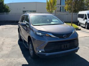 Grey Toyota Sienna with BraunAbility Side Entry Automatic Fold Out conversion