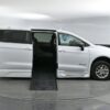 White Chrysler Pacifica with BraunAbility Side Entry Automatic Fold Out conversion