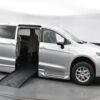 Silver Chrysler Pacifica with BraunAbility Side Entry Automatic Fold Out conversion