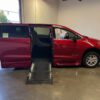 Red Chrysler Pacifica with BraunAbility Side Entry Automatic Fold Out conversion