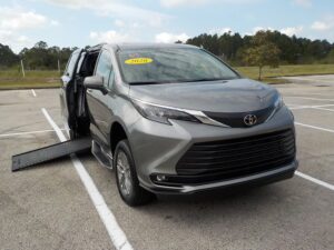 Grey Toyota Sienna with BraunAbility Side Entry Automatic In Floor conversion