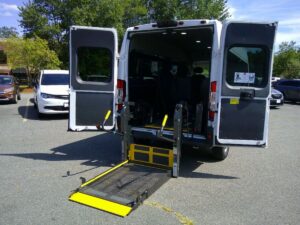 White Ram ProMaster with Other Rear Entry Automatic Fold Out conversion