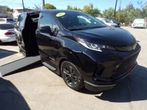 Black Toyota Sienna with Vantage Mobility Side Entry Automatic In Floor conversion