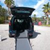 Blue Chrysler Pacifica with Driverge Rear Entry Manual Fold Out conversion